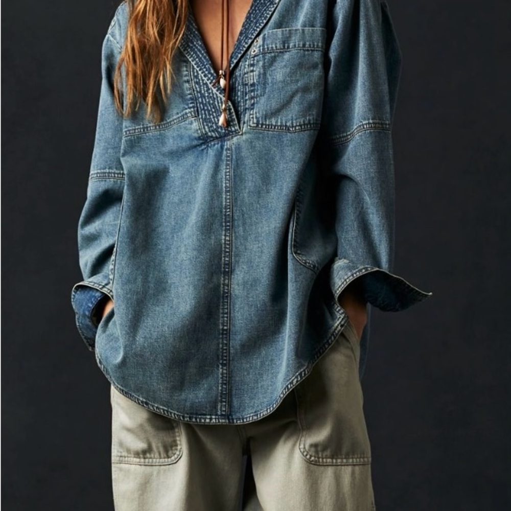 We The Free Peyton Denim Pullover